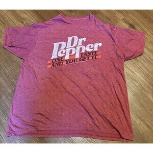 Dr. Pepper One Taste and You Get It Cotton Polyester Tshirt Size X Large.